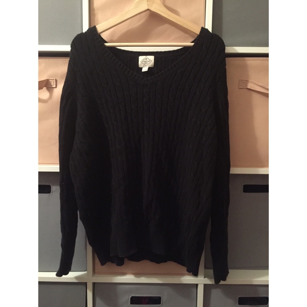 Black Cable Knit Sweater